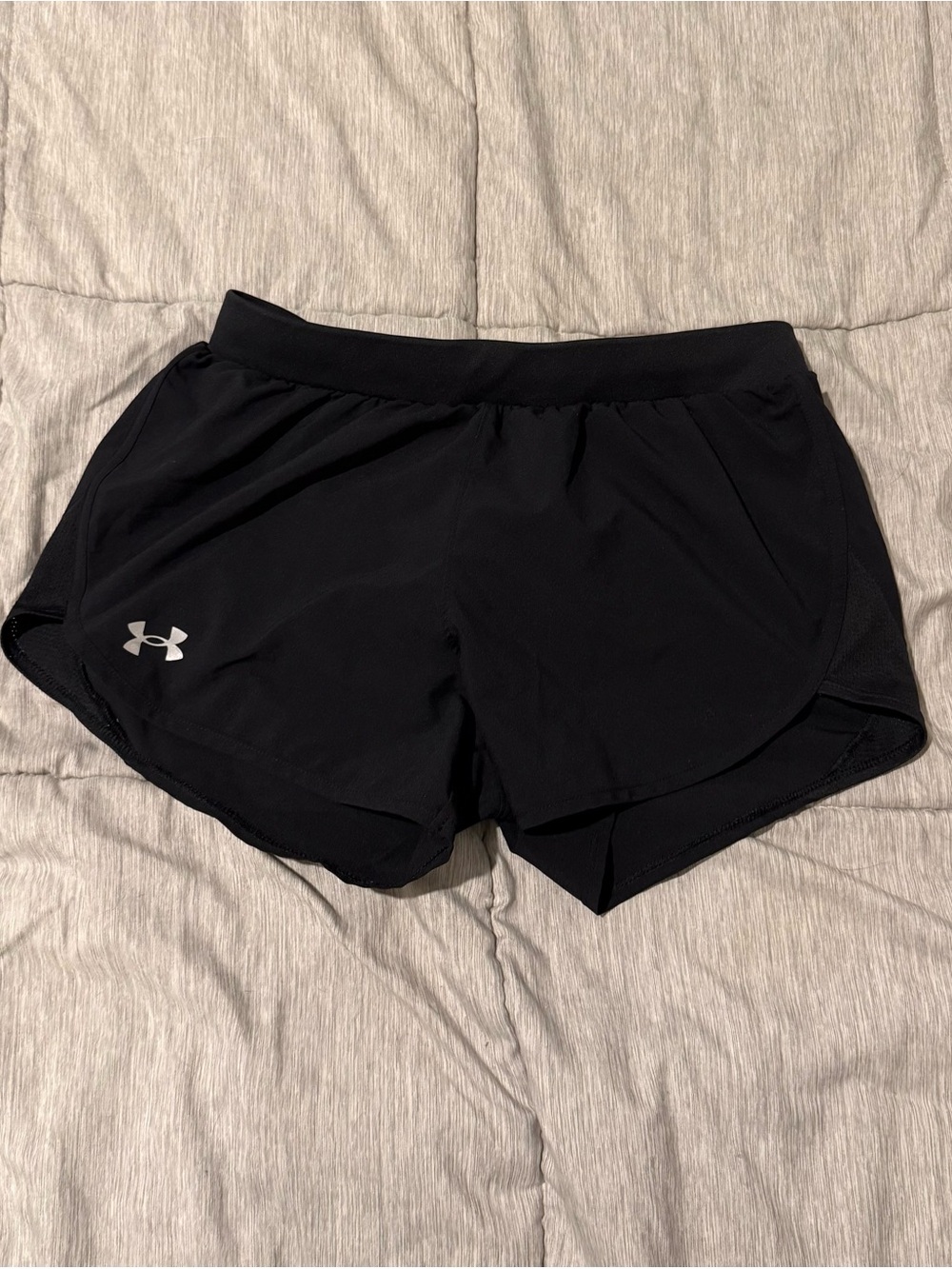 Under Armour Black Women's Running Shorts with Reflective Logo